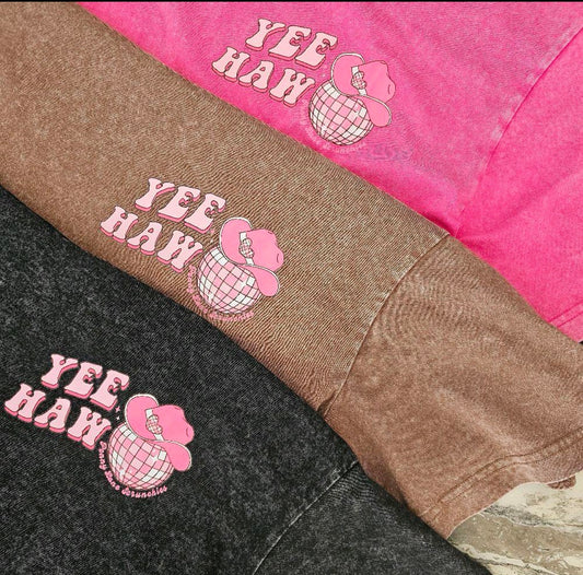 Cowgirl Oversized T-Shirt, 100% cotton acid wash tshirts. Penny Lane Scrunchies Exclusive tshirt