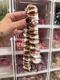 Brown Gingham Scrunchie Lanyard