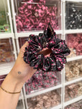 Pink leopard dream catchers MIDI Satin Hair Scrunchie