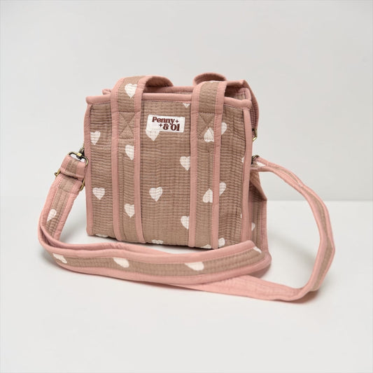 Beigey Pink Hearts MINI Tote Bag - Penny & Ol