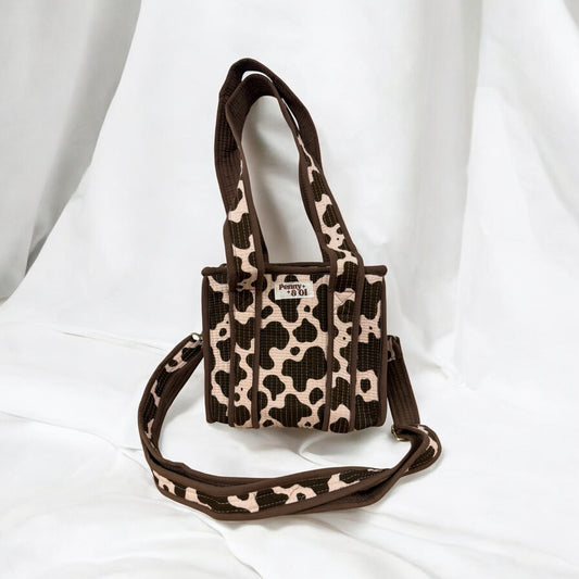 Cow print Mini Tote Bag - Penny & Ol