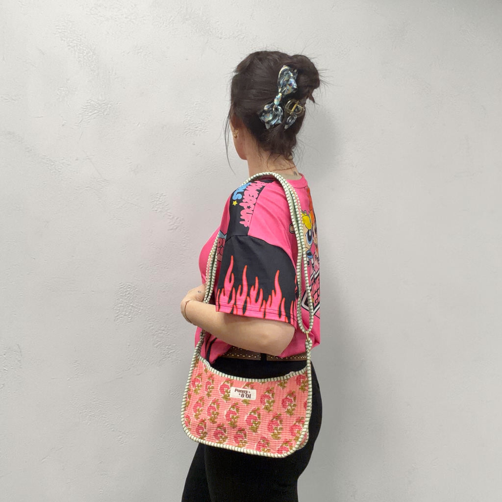 Small black & white checkerboard Mini SHOULDER bag, cross body bag.