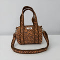 Brown Leopard Mini Duffle Tote Bags - Penny & Ol