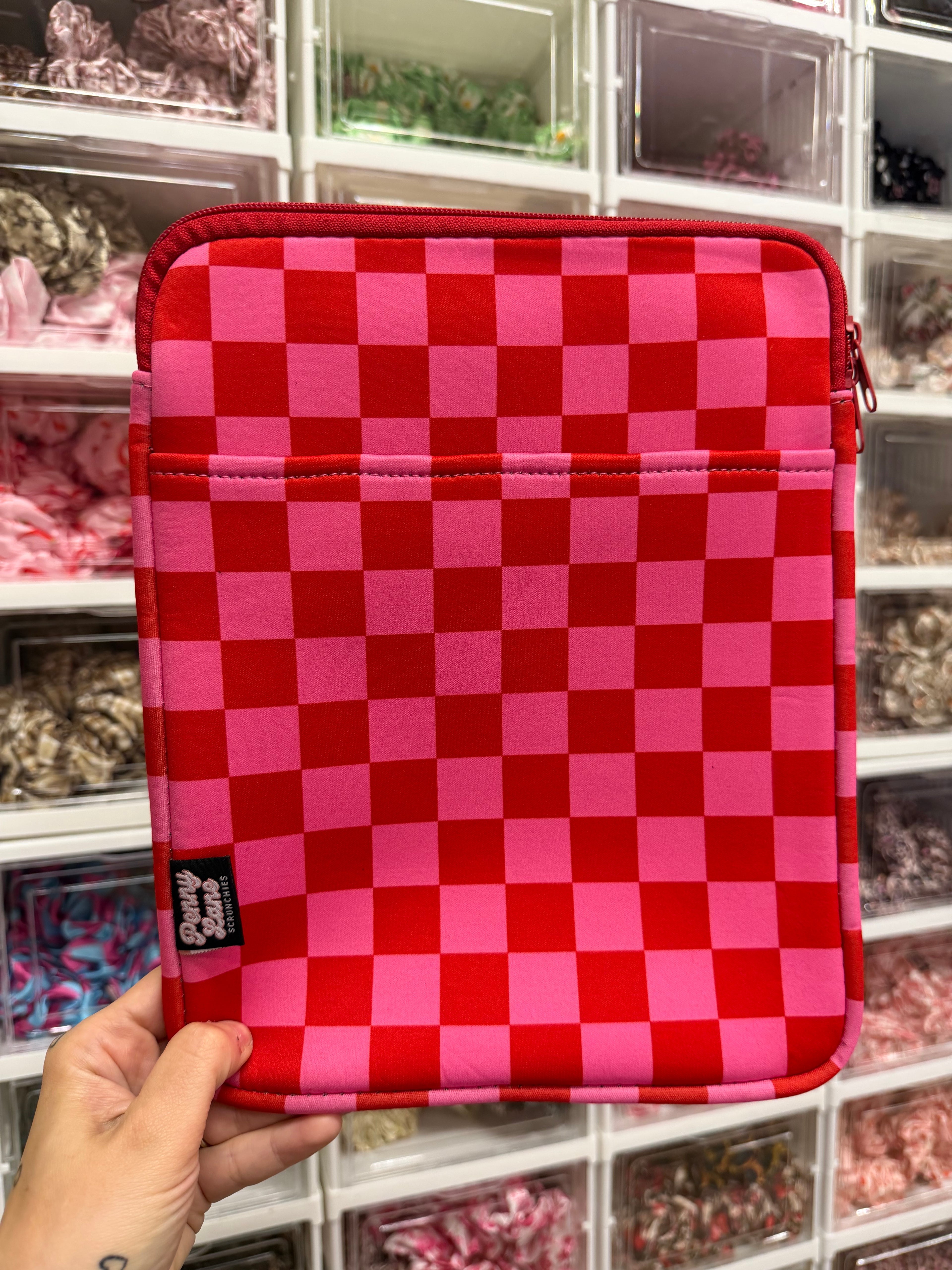 Ipad case, protective neoprene ipad sleeve with zip and pocket.