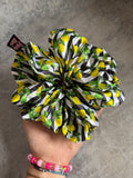 Pinstripe Lemons XL Satin Hair Scrunchie