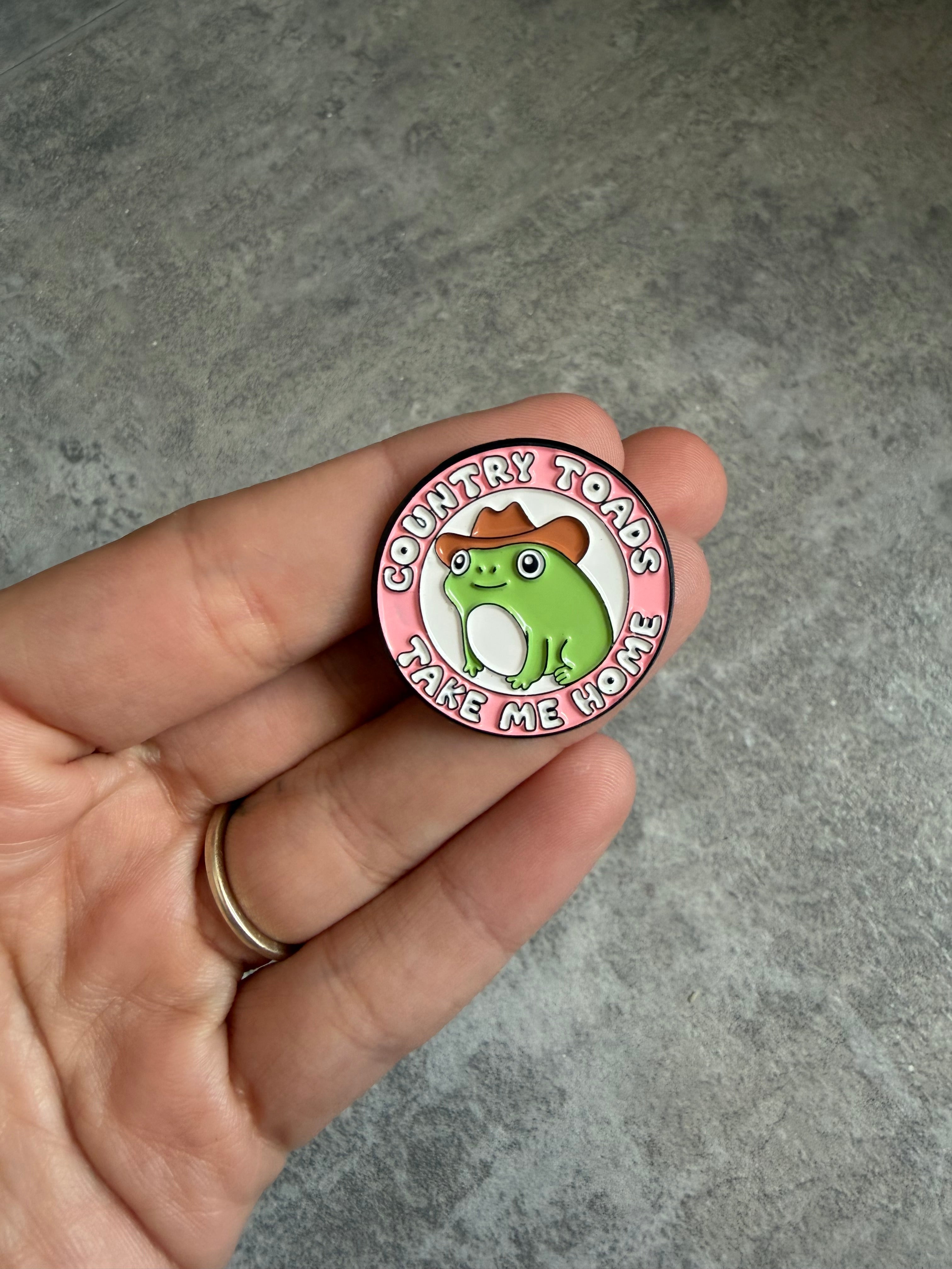 Country toads, take me home Pin Badge, Western, Cowgirl, Cowboy, western inspired gifts