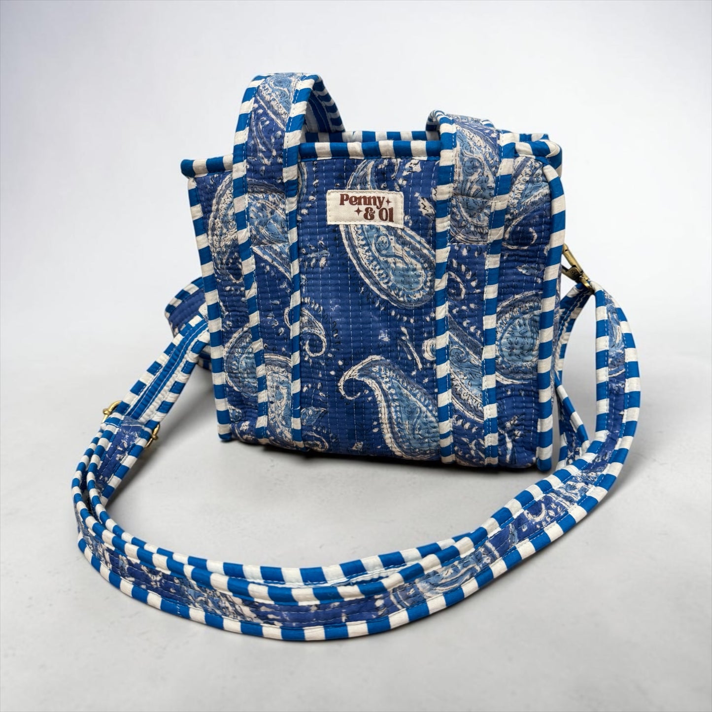 Blue Paisley collection, tote bags. Cotton tote bags all sizes