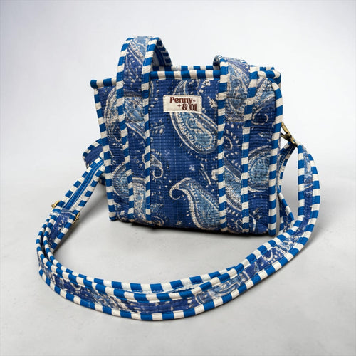 Blue Paisley collection, tote bags. Cotton tote bags all sizes