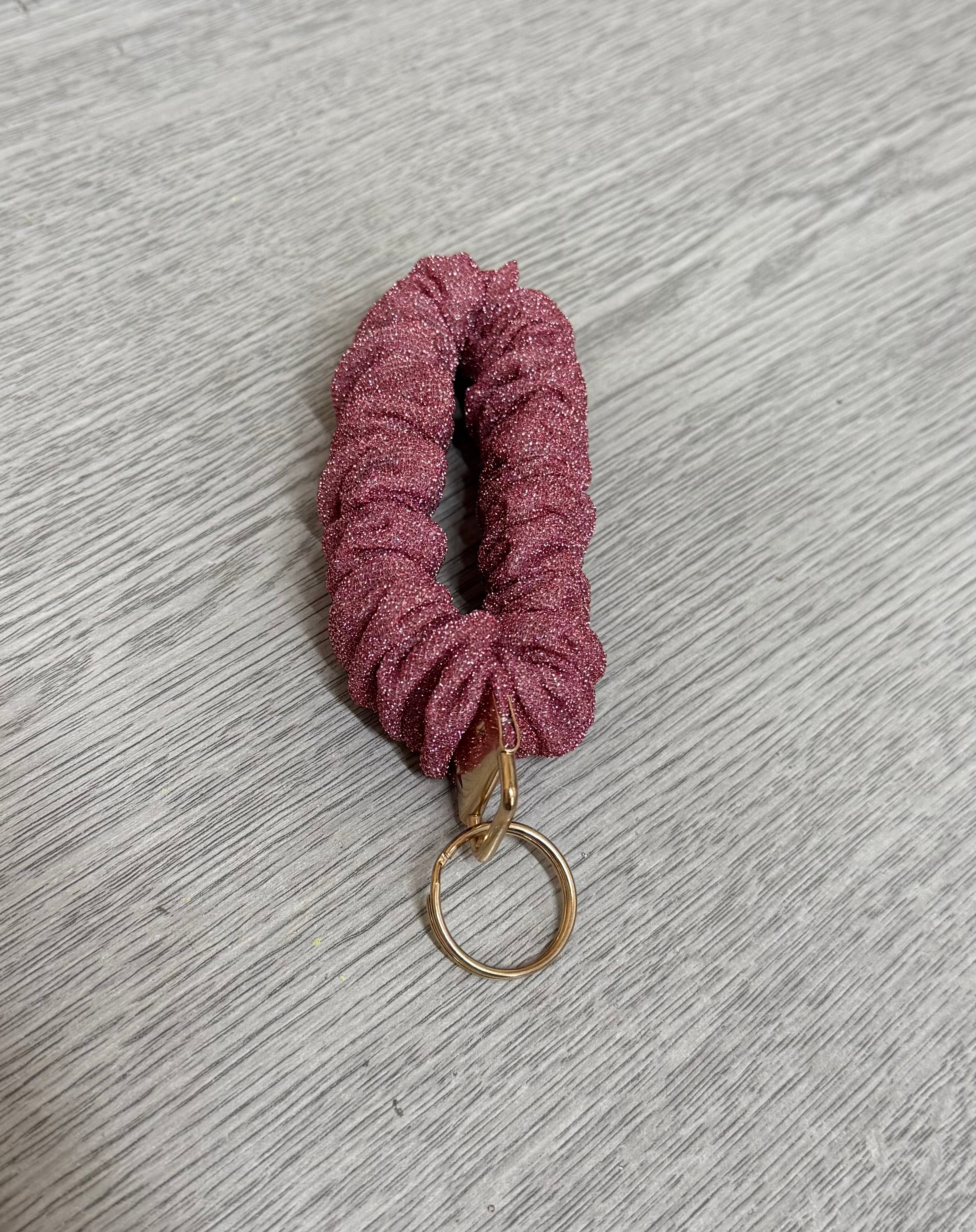 Glitter Scrunchie Keyring