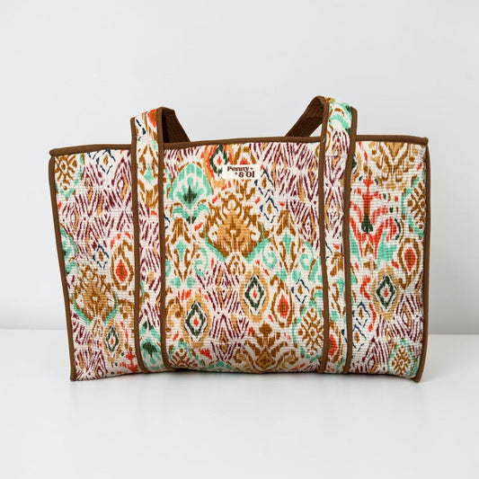 Western Tribal Large Cotton Tote Bag, handmade tote bags