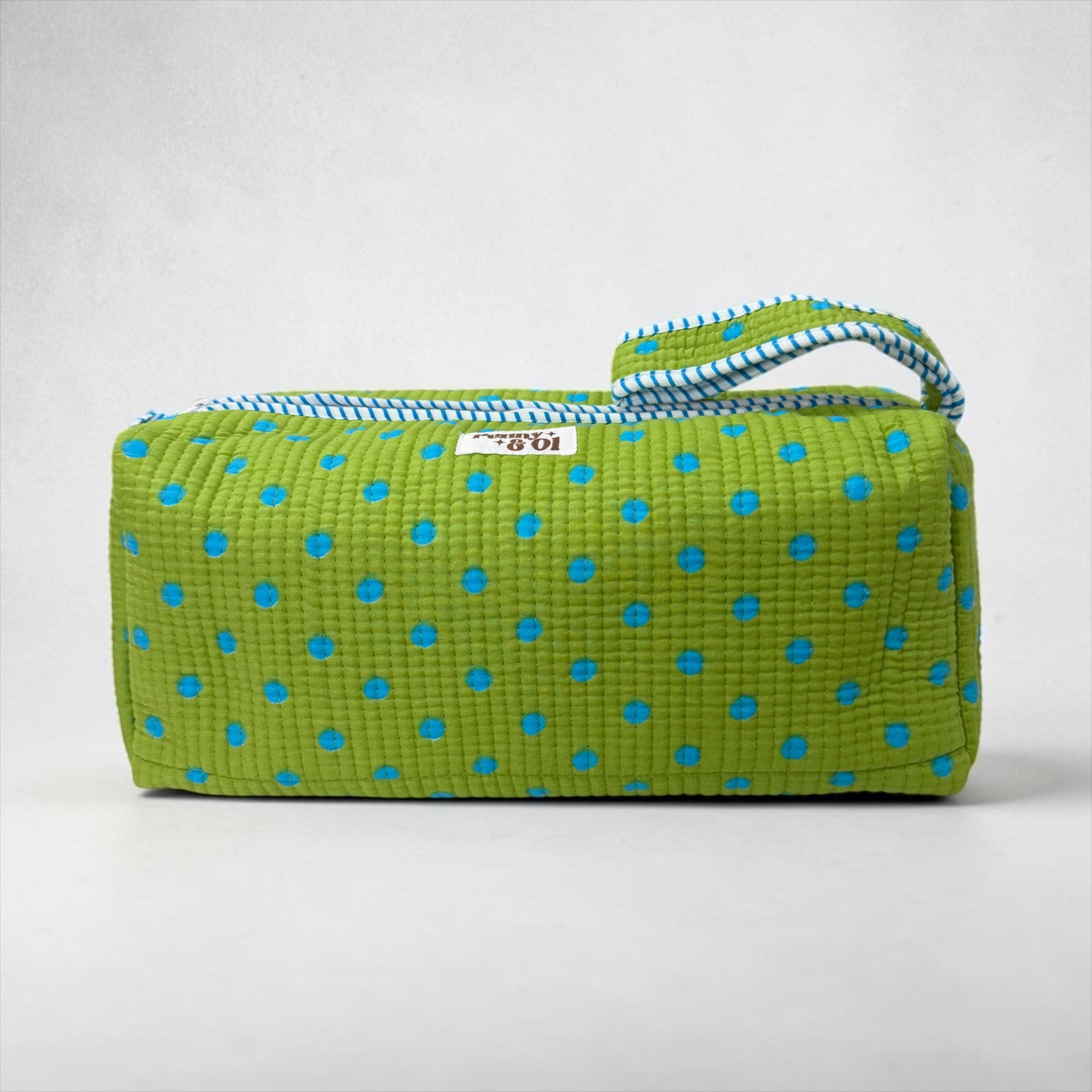 Hair tool bag, Cotton hair tool zip pouch with compartments