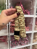 Beige Paisley Scrunchie Lanyard