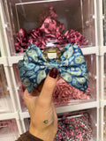 Blue Paisley Fabric Claw Clip, Custom Made PLS Fabrics