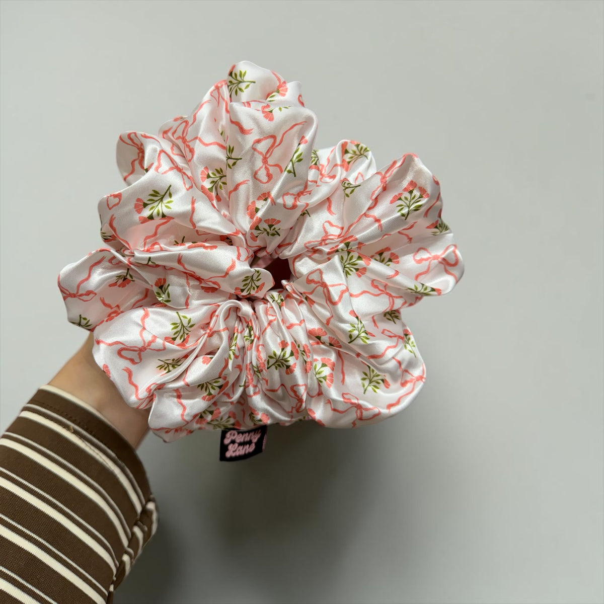 Bows & Bouquet XL Satin Hair Scrunchie