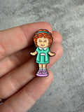 Pocket doll red hair Pin Badge