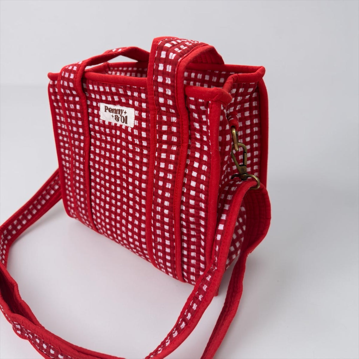 Red Baby Gingham MINI Tote Bag - Penny & Ol