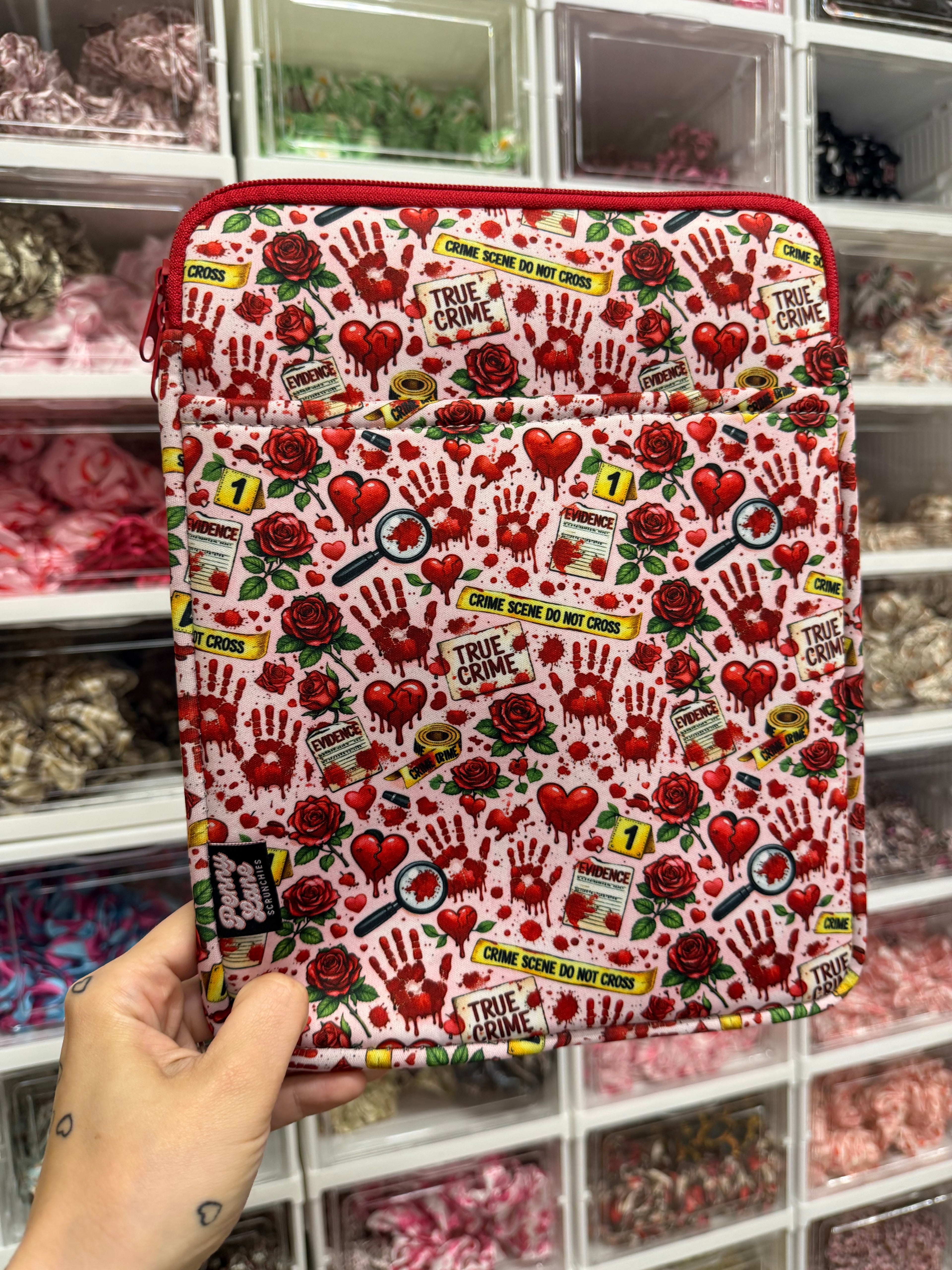 Ipad case, protective neoprene ipad sleeve with zip and pocket.