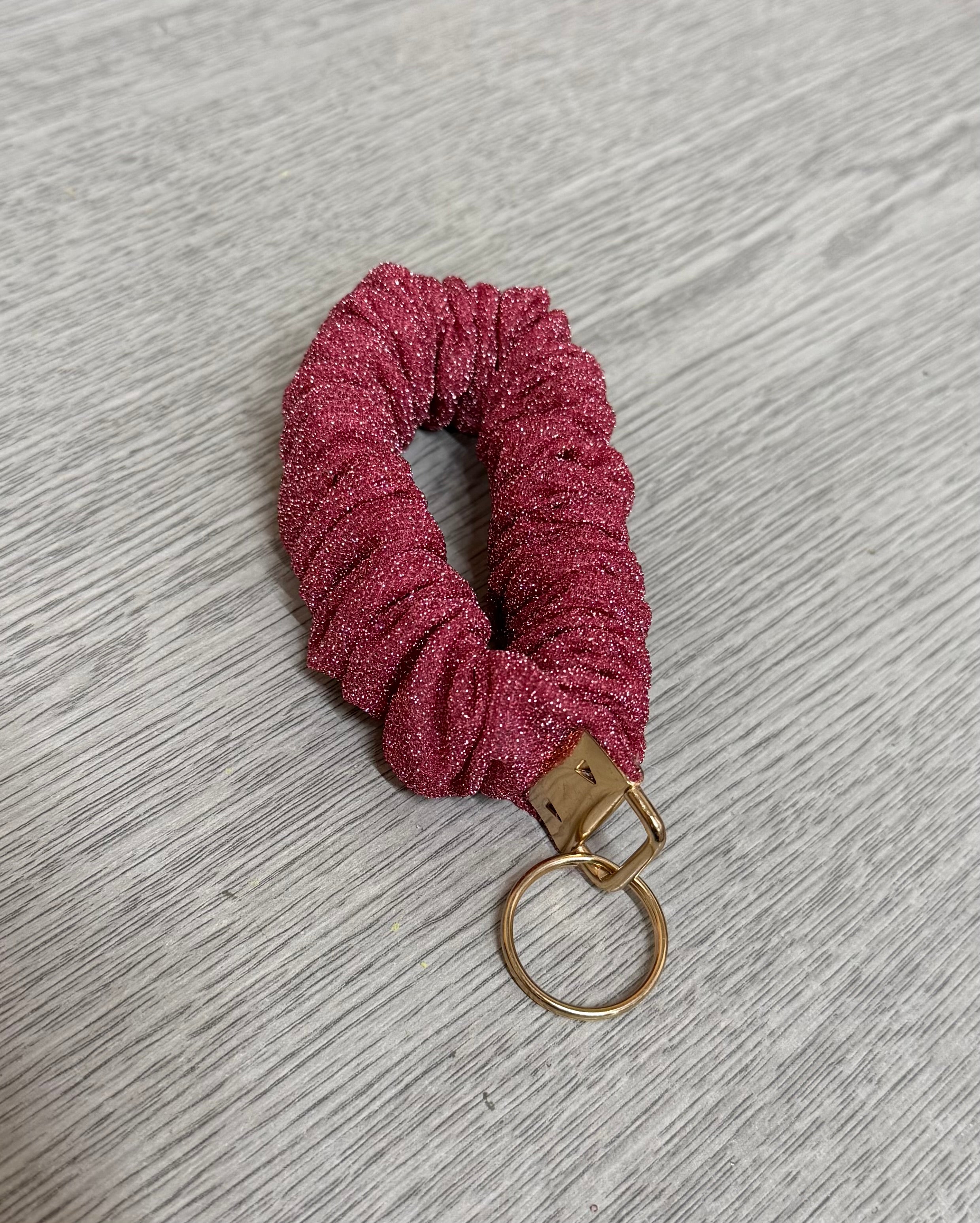 Glitter Scrunchie Keyring
