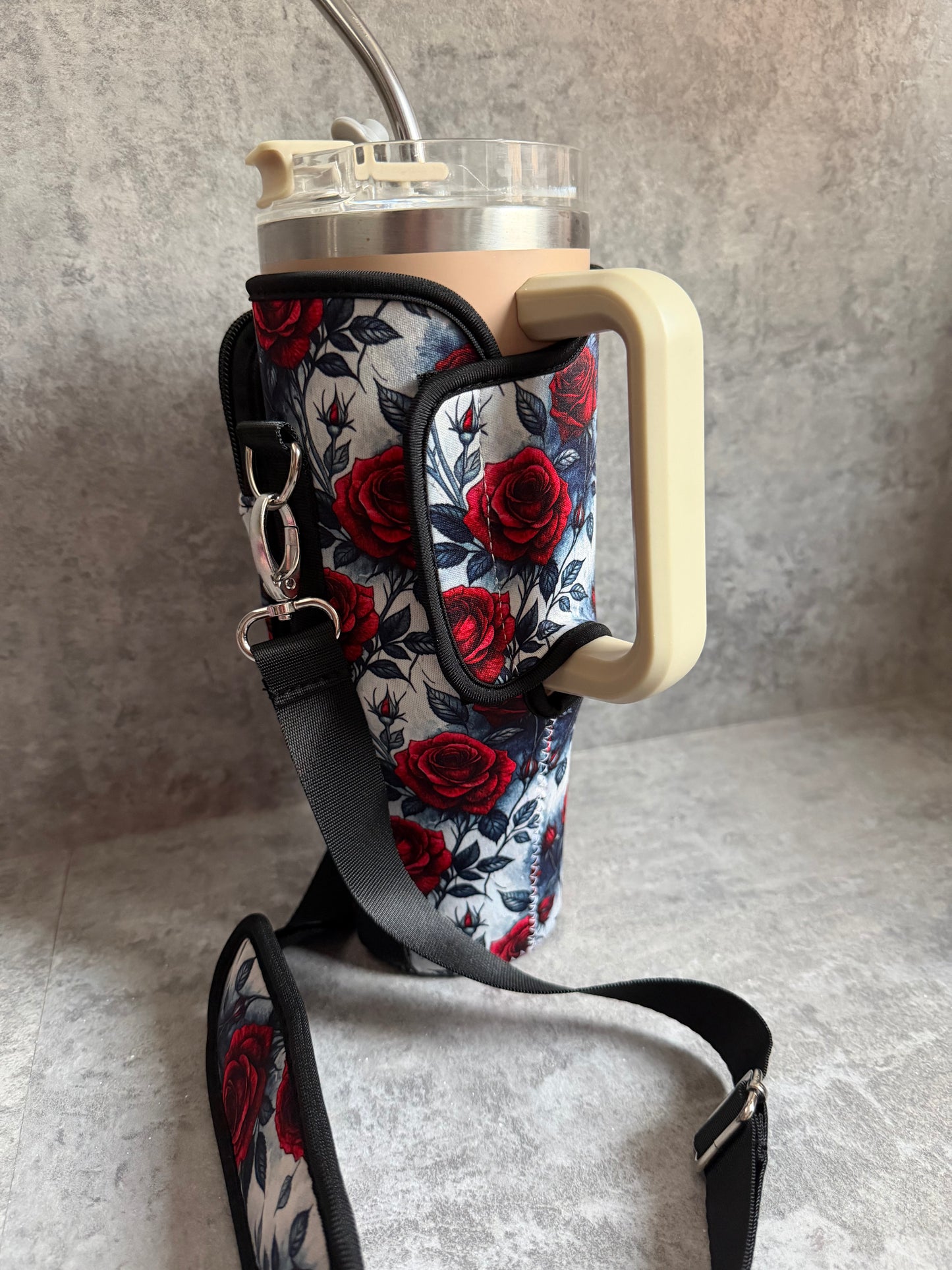 Tumbler cover & carry pouch. Neoprene case and strap for 40oz tumbler. TUMBLER NOT INCLUDED.