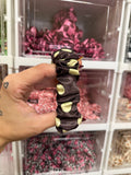 Brown & Yellow Polkadot Scrunchie Keyring