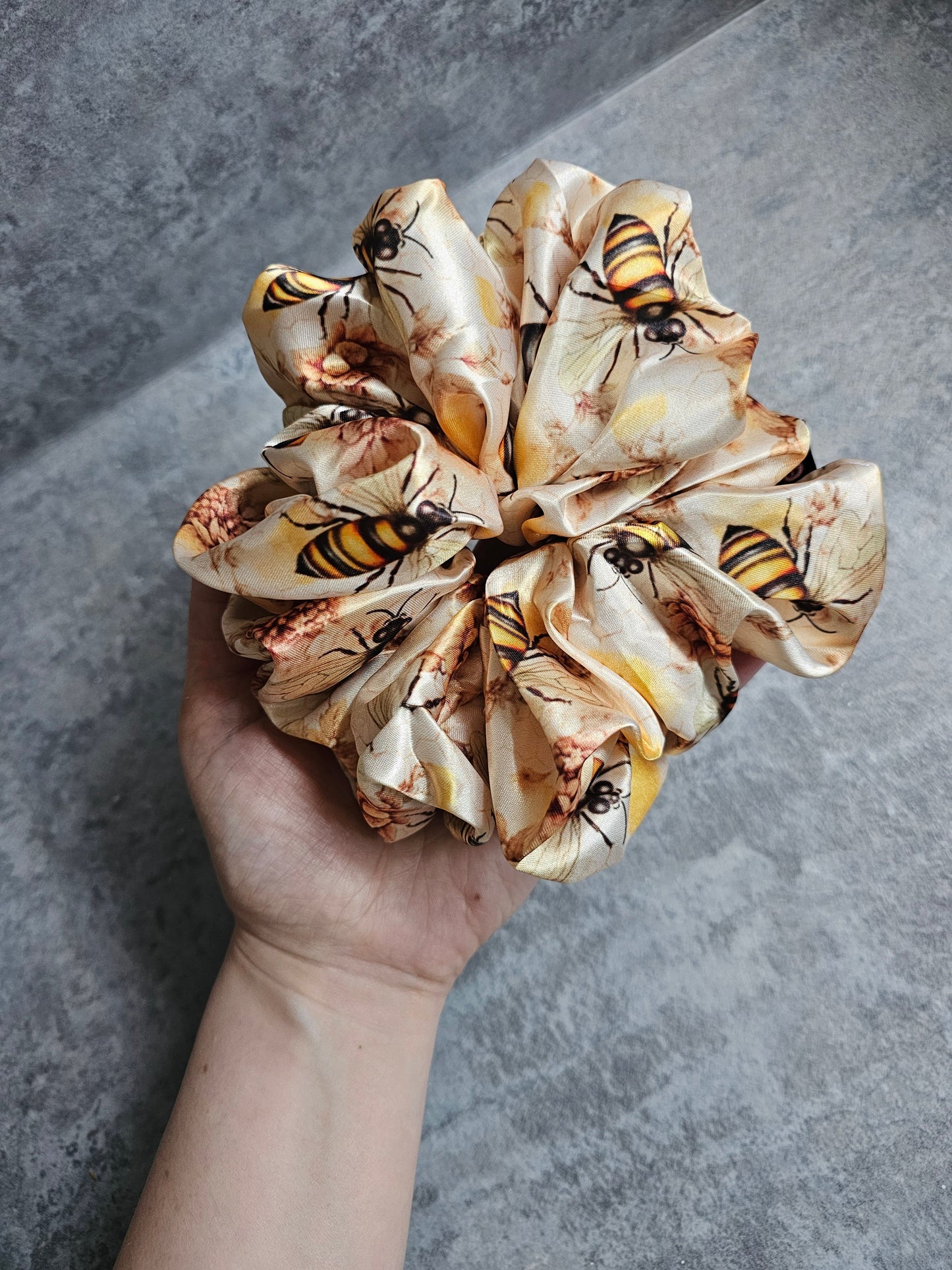 Honey Bee XL Hair Scrunchie.