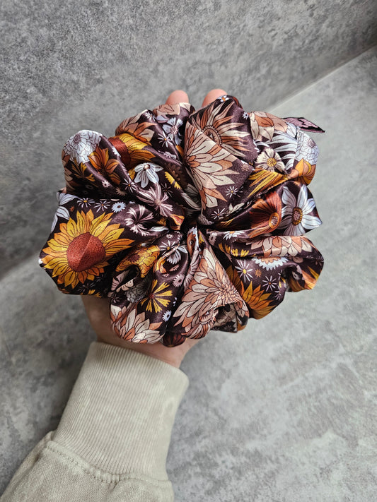 Funky floral XL Hair Scrunchie.