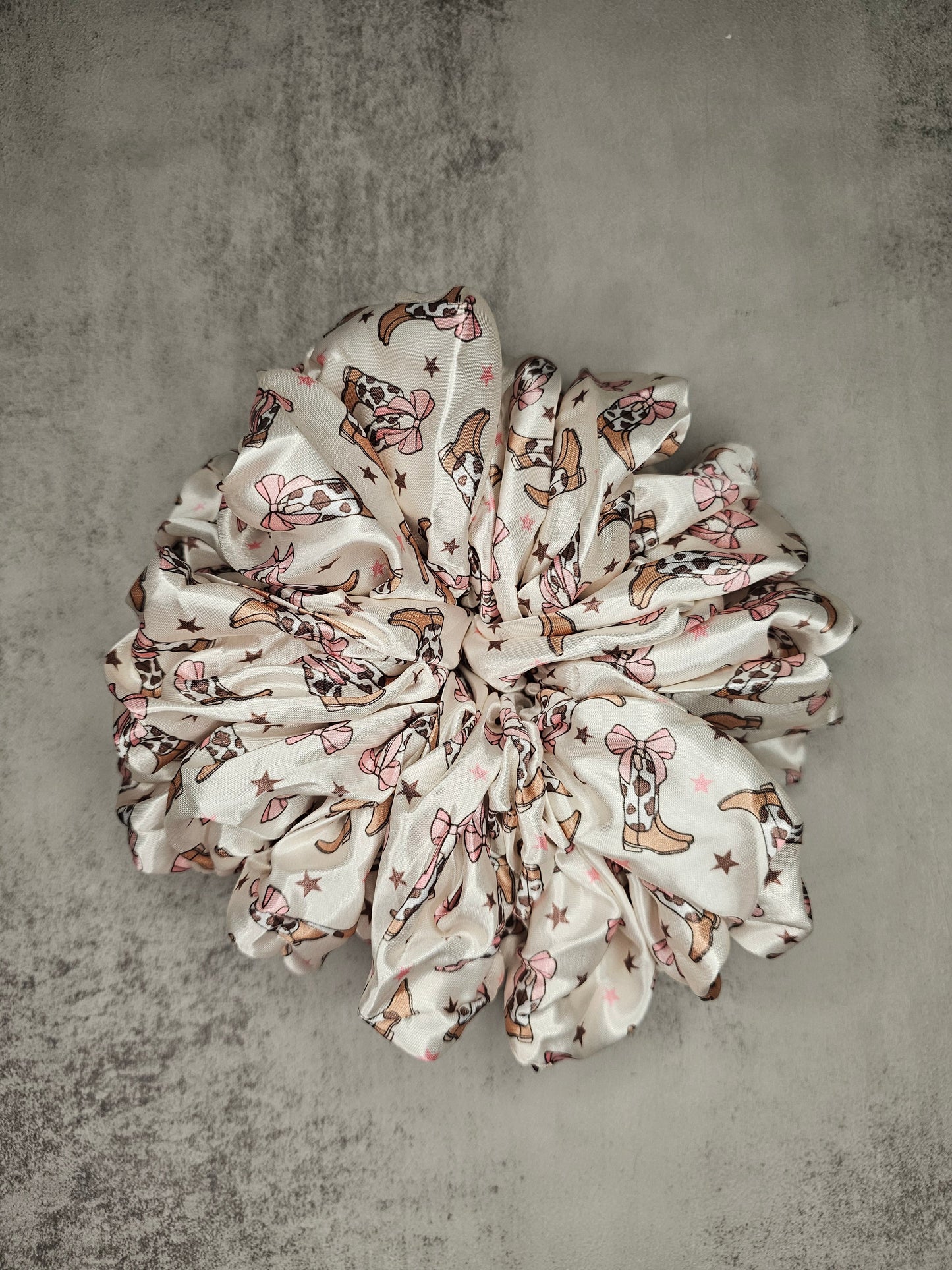 Cowgirl boots JUMBO hair scrunchies.