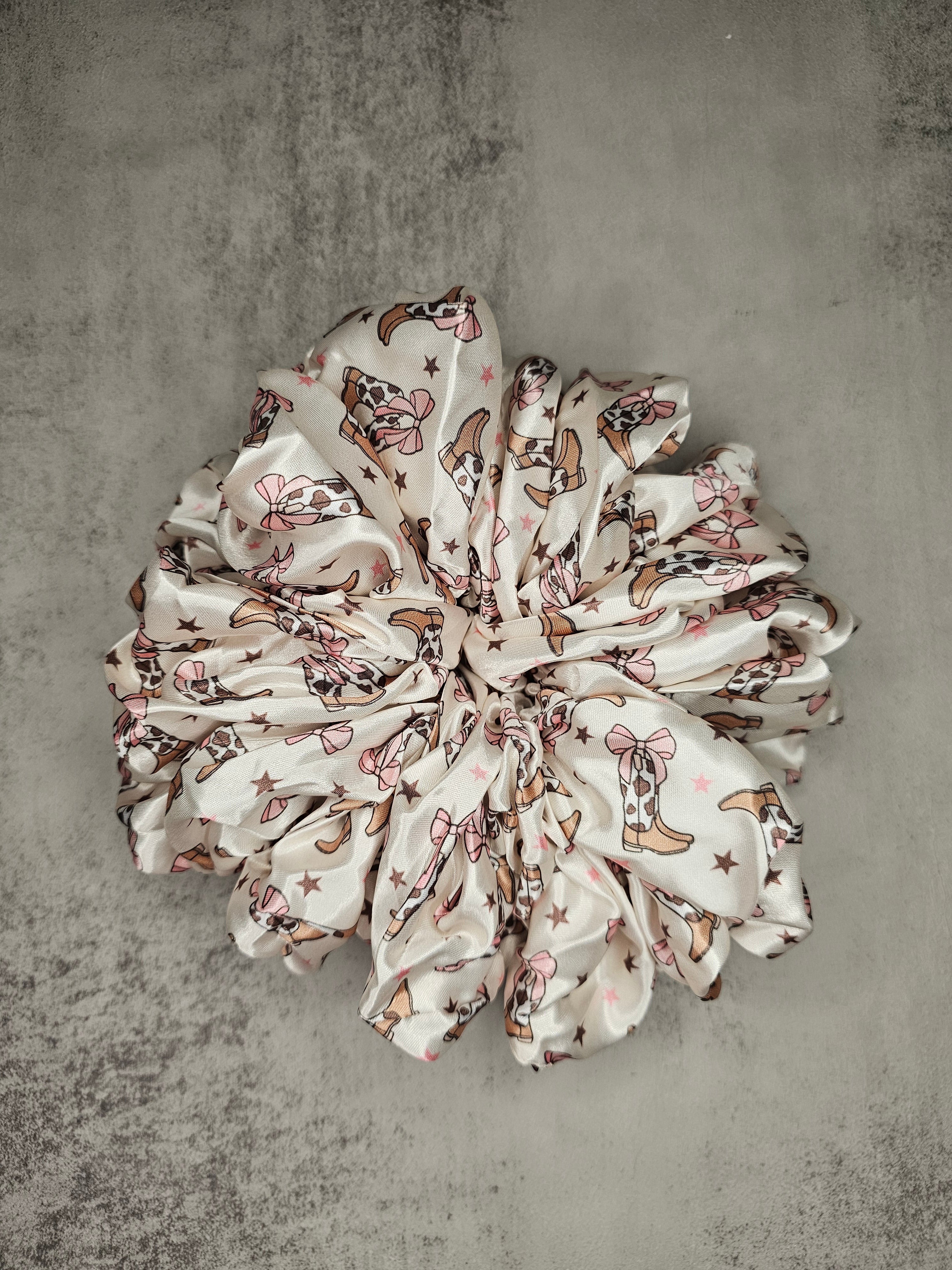 Cowgirl boots JUMBO hair scrunchies.
