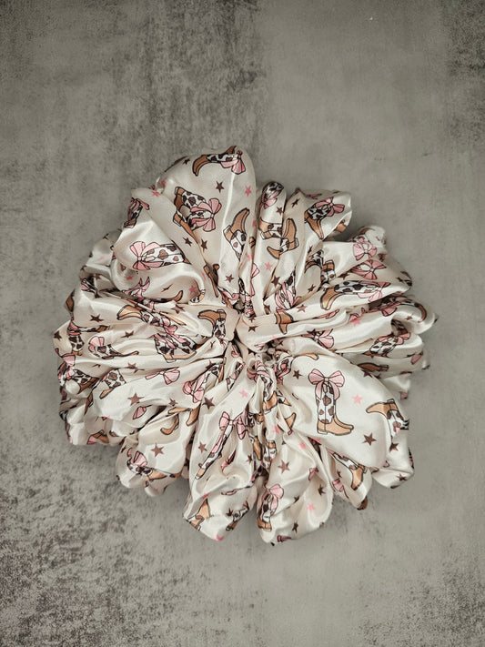 Cowgirl boots JUMBO hair scrunchies.