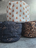 Padded fabric organisers, beauty baskets.