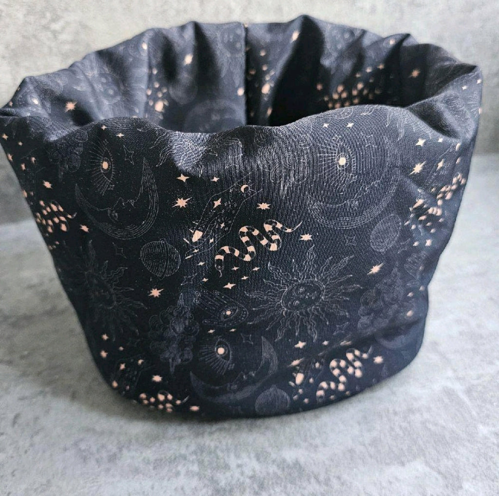 Padded fabric organisers, beauty baskets.