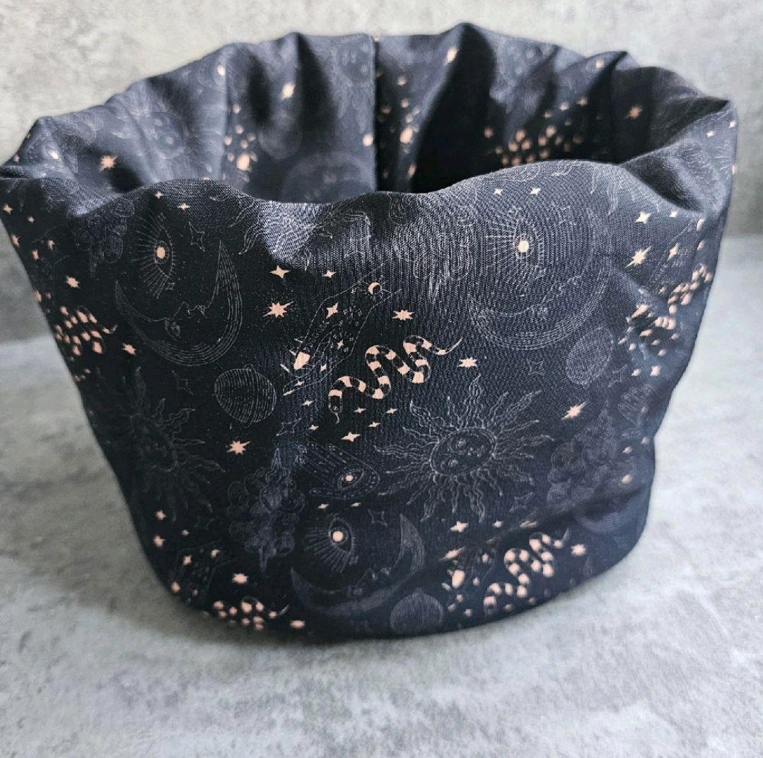 Padded fabric organisers, beauty baskets.