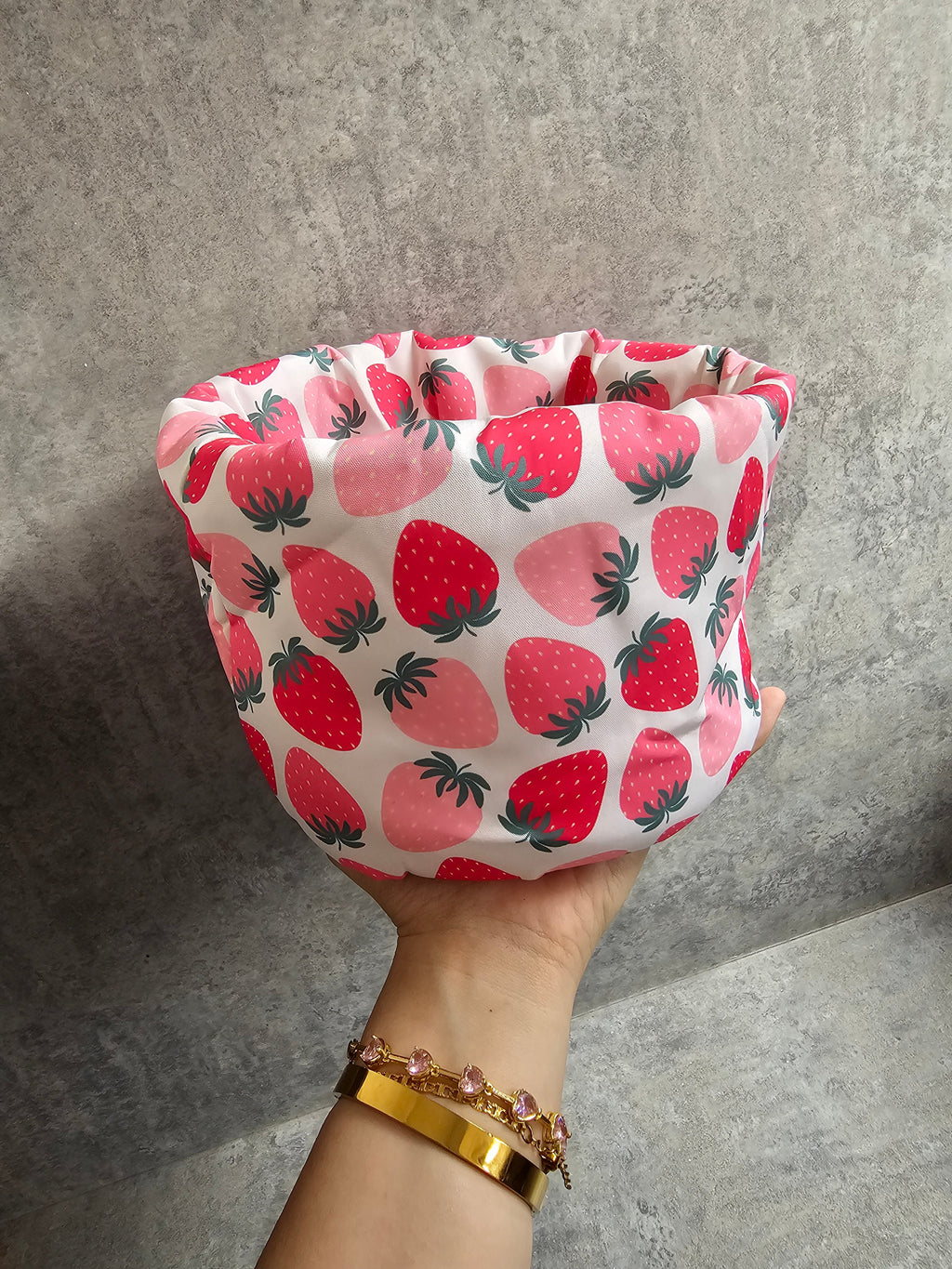 Padded fabric organisers, beauty baskets.