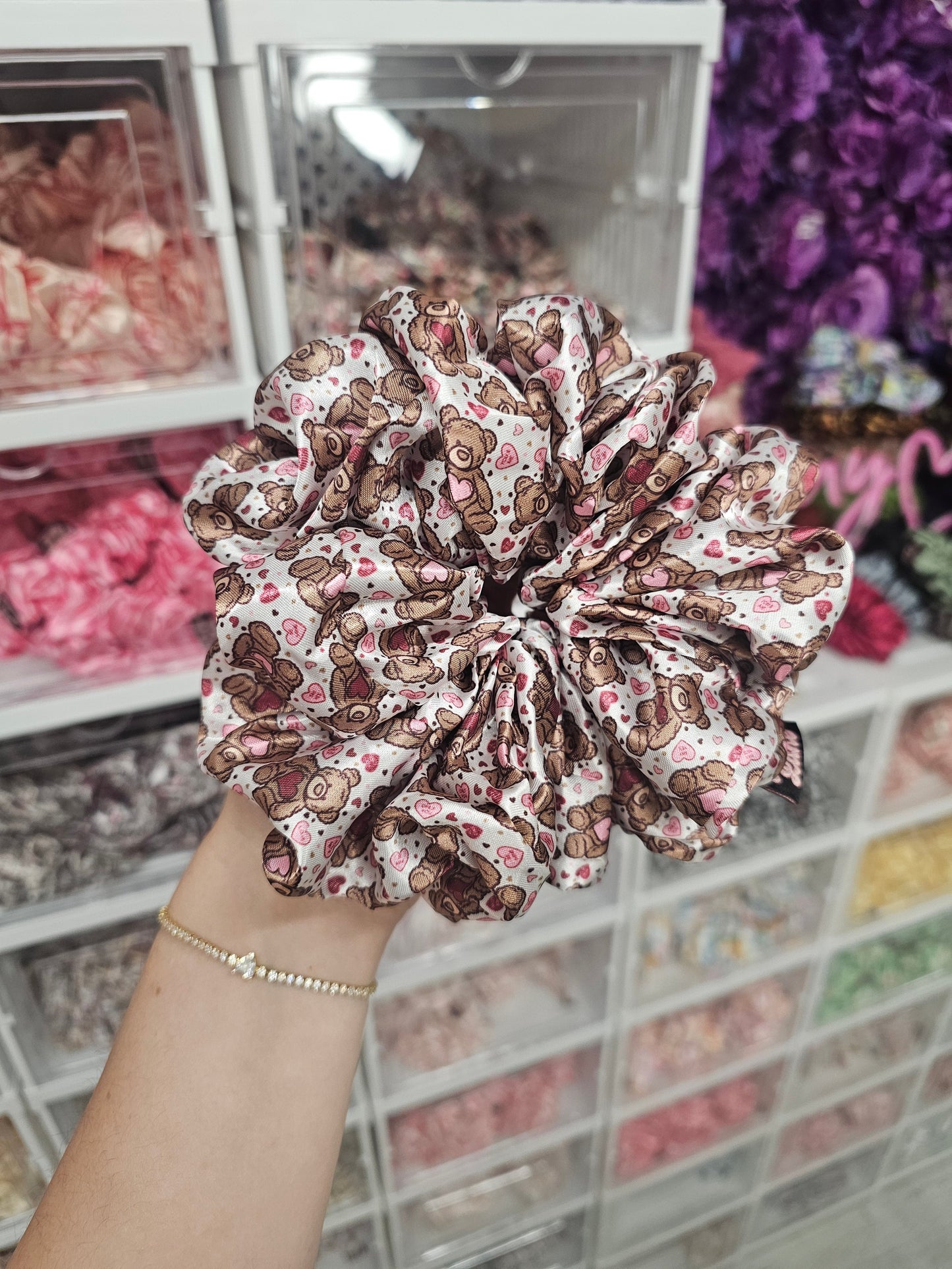 Teddy Love XL Hair Scrunchie.