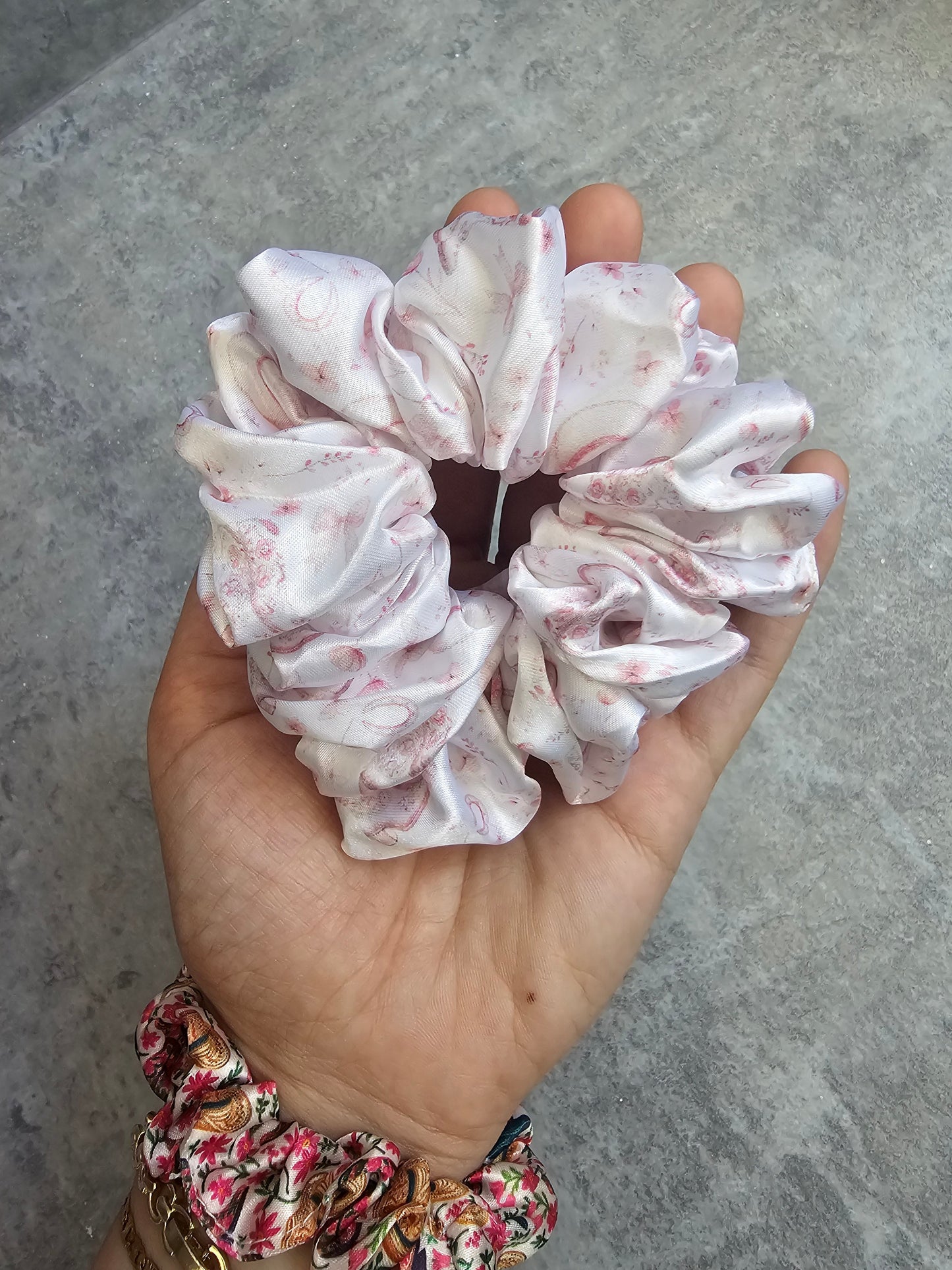 Dainty Pink Cowgirl Midi Scrunchie