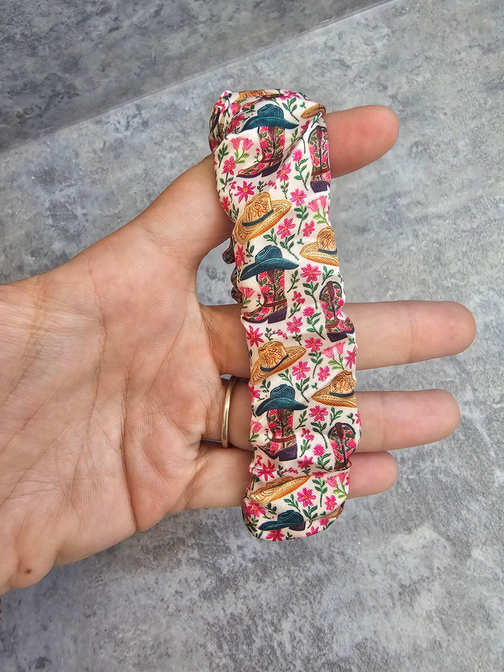 Cowgirl Scrunchie Keyrings