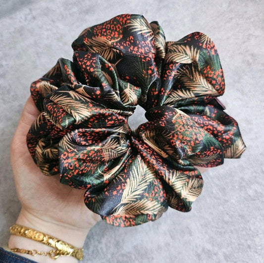 Jungle XL Satin Hair Scrunchie