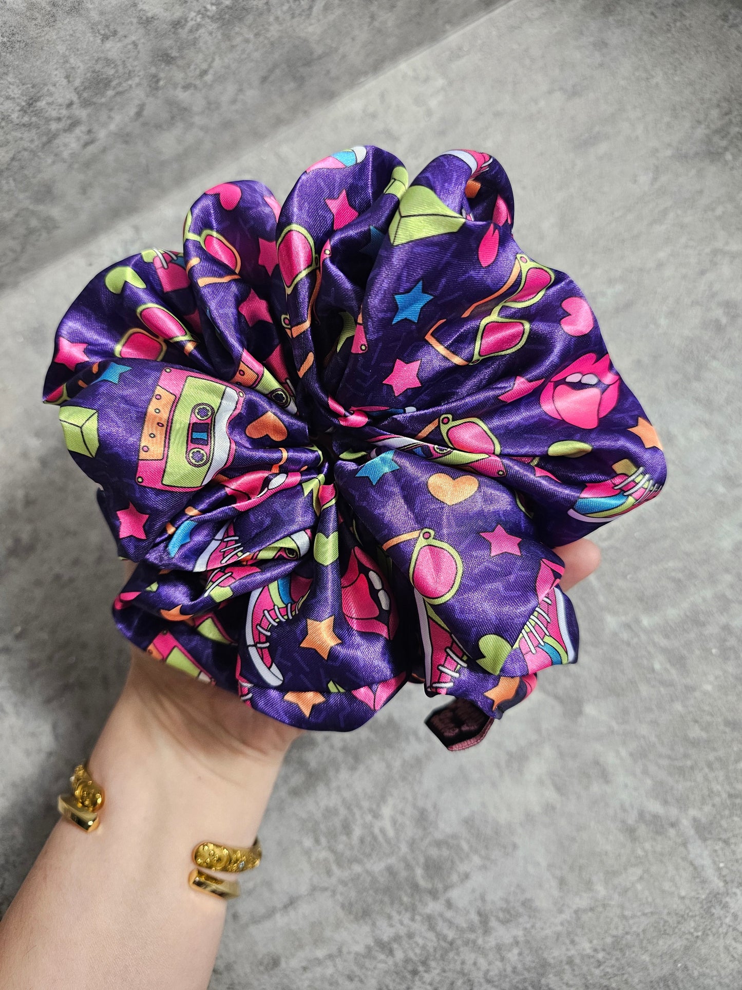 90s Vibes XL Satin Hair Scrunchie