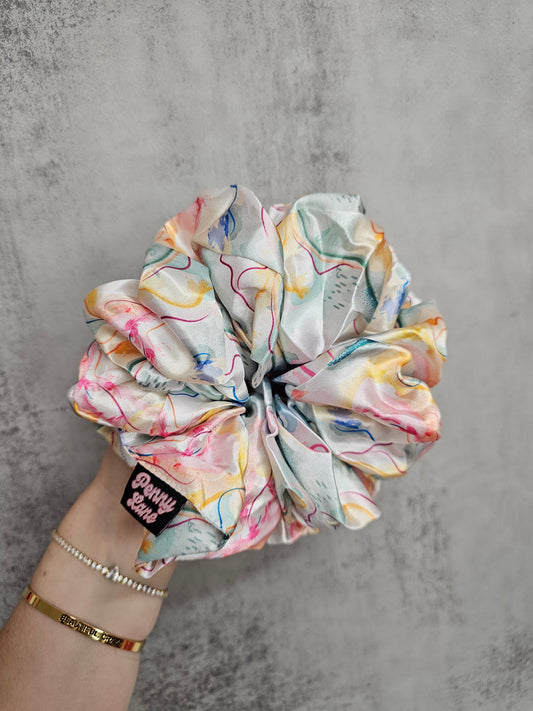 Watercolour Marble XL Satin Hair Scrunchie