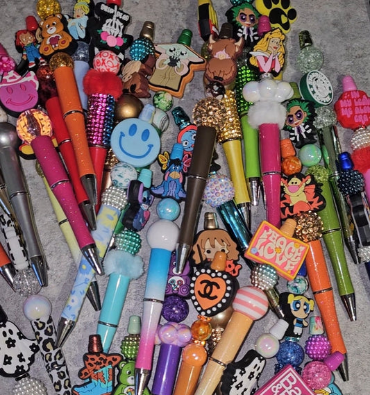 Beaded pens. Only 1 of each available.