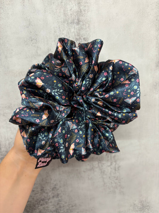 Mystic Moth XL Satin Hair Scrunchie