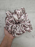 Coffee & Books XL Satin Hair Scrunchie
