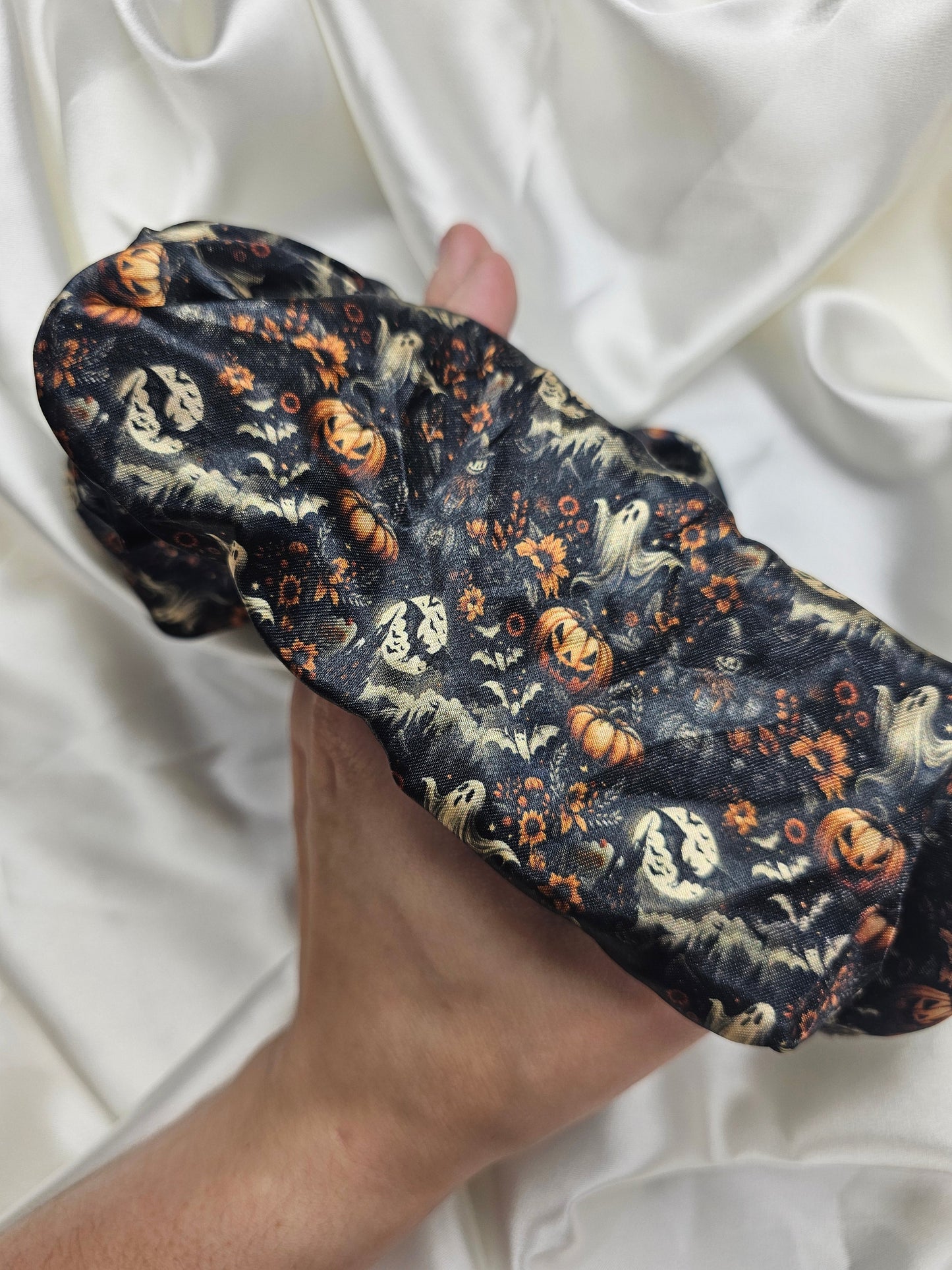 The Graveyard XL Satin Hair Scrunchie