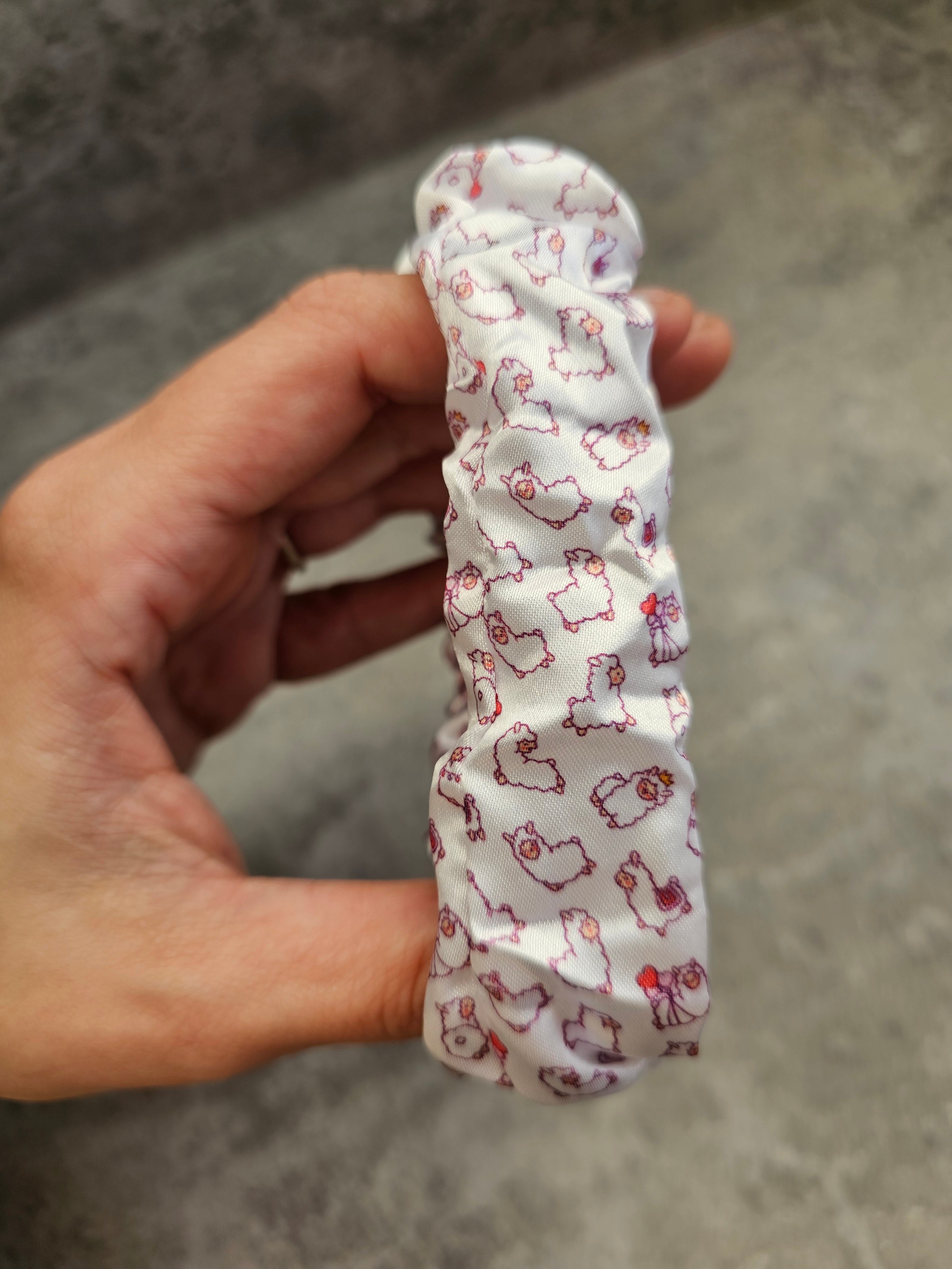 Llama Party Scrunchie Keyring