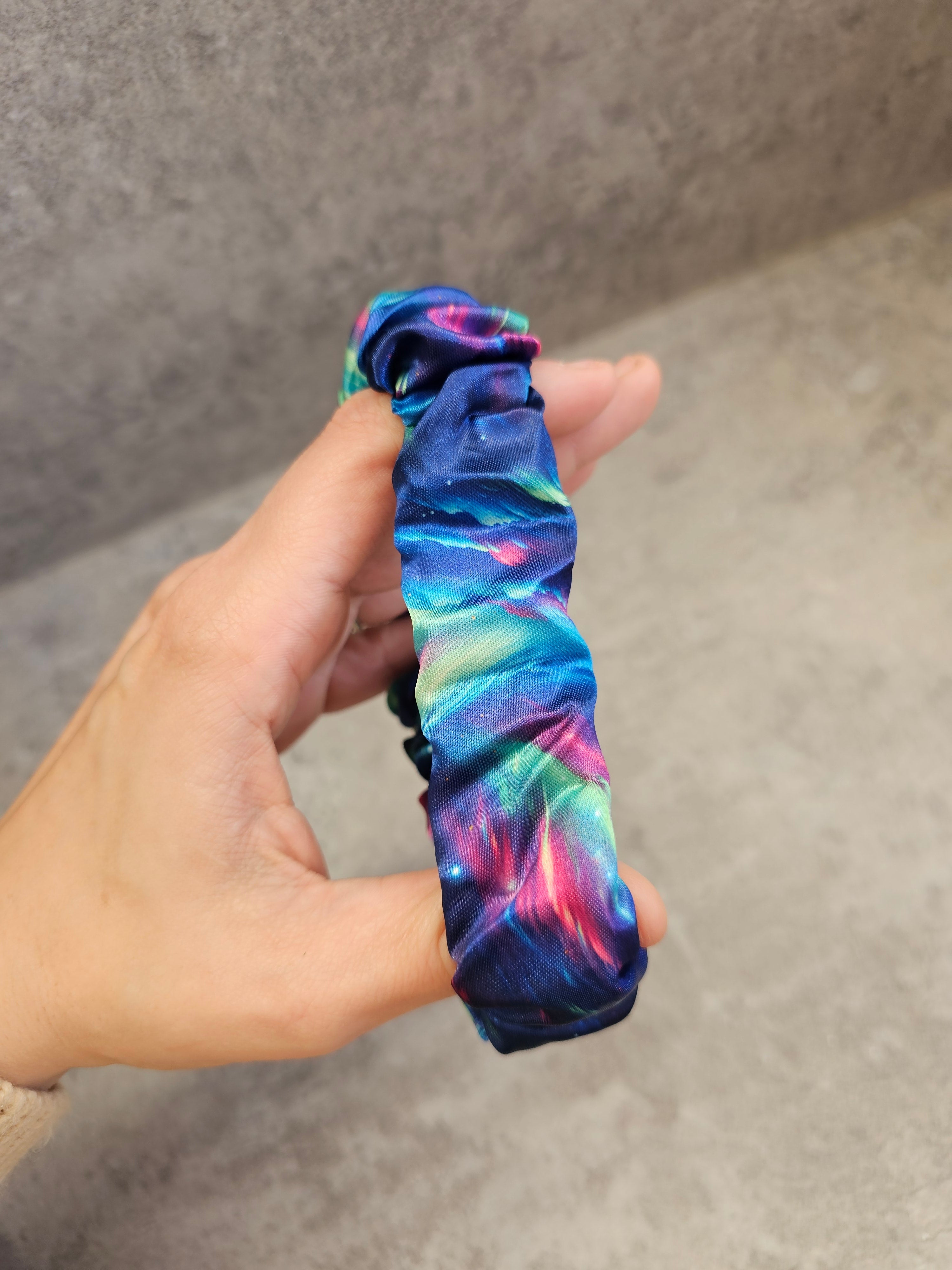 Northern Lights Scrunchie Keyring