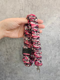 Pink Sparkle Cow Print Scrunchie Lanyard