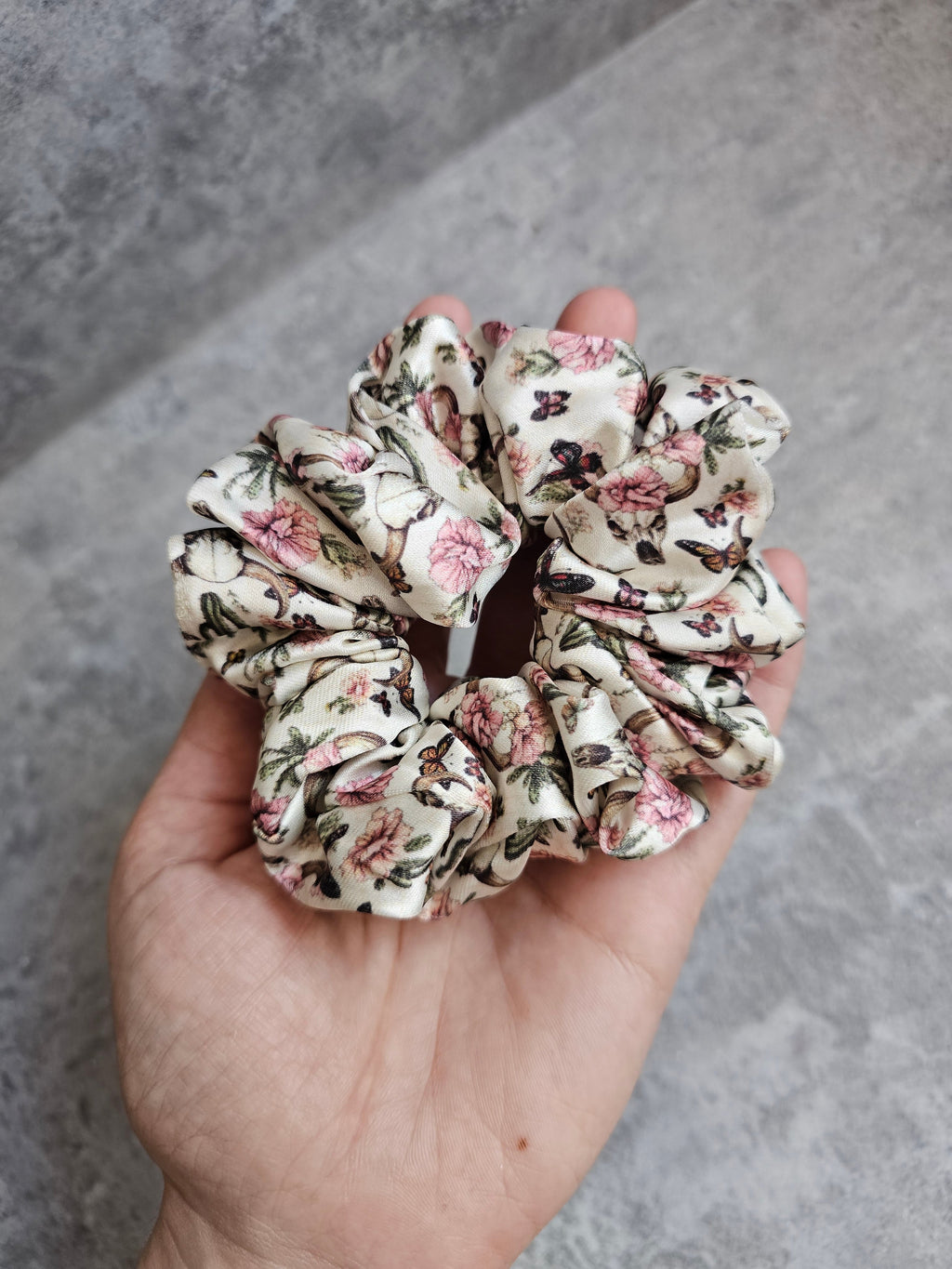 Vintage Western Luxury Satin MIDI Hair Scrunchie