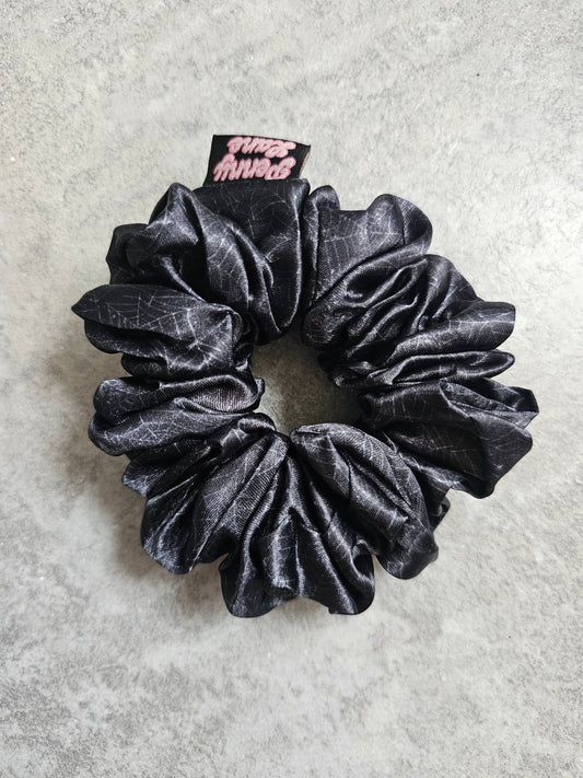 Spiderwebs Midi Satin Hair Scrunchie