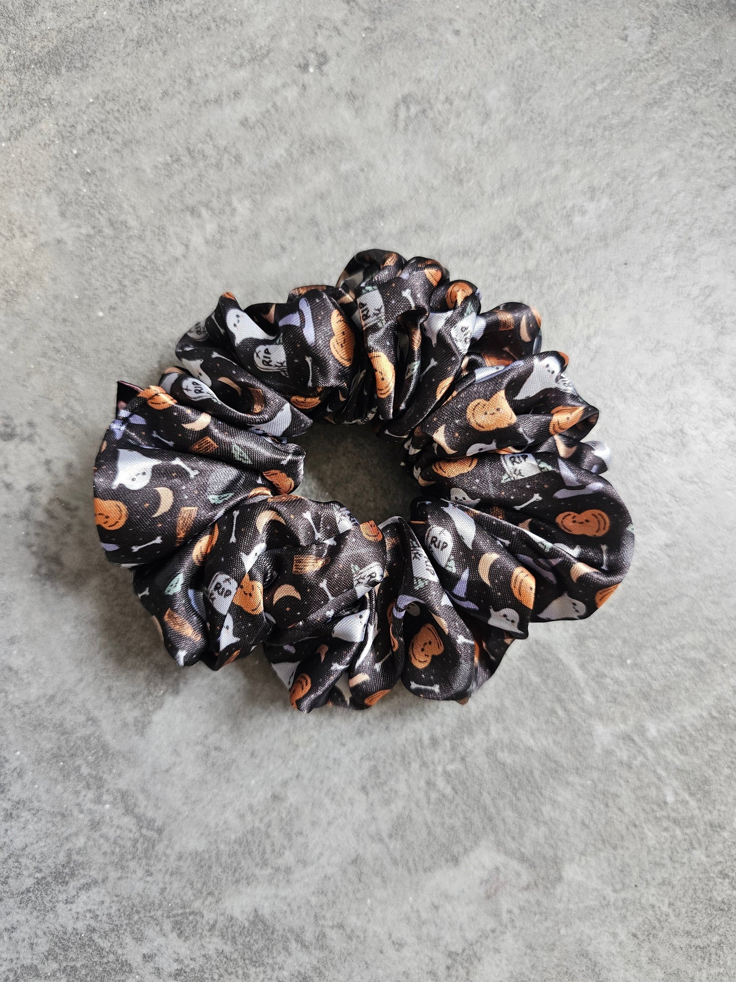 Spooktacular Midi Satin Hair Scrunchie