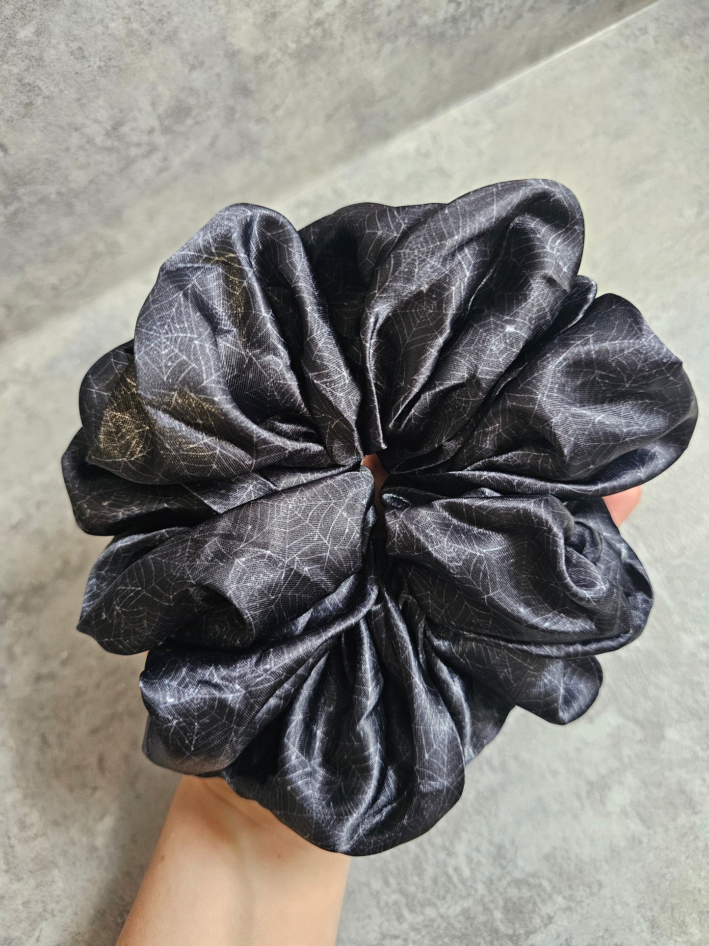 Spiderwebs XL Satin Hair Scrunchie